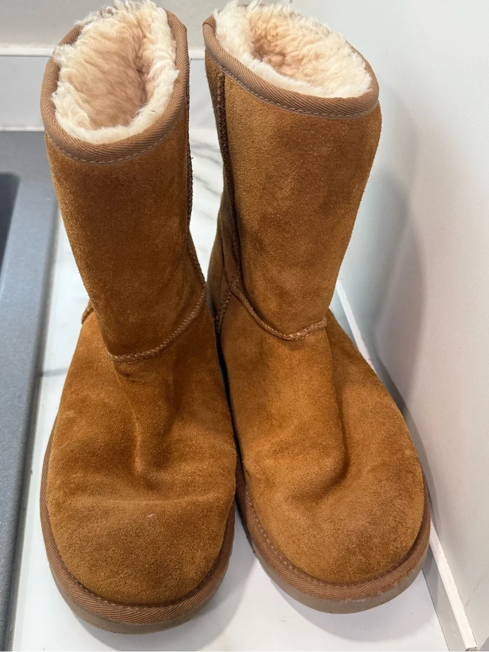 Koolaburra by Ugg Koola Short Boots Chestnut Suede 8